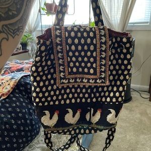 Vera Bradley Chicken and Egg backpack.